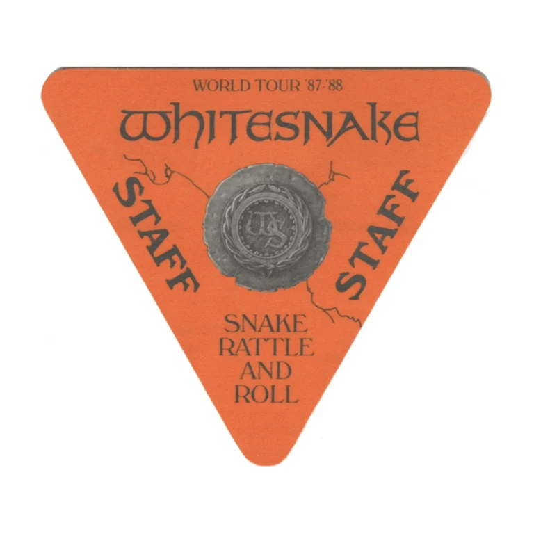 Whitesnake 1987 Snake, Rattle and Roll Concert Tour Staff Backstage Pass