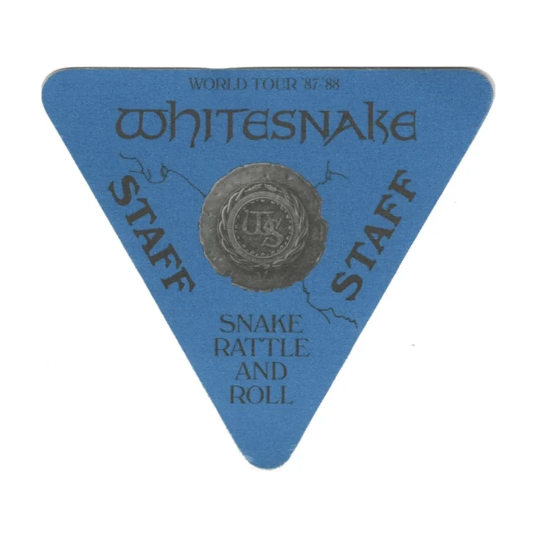 Whitesnake 1987 Snake, Rattle and Roll Concert Tour Staff Backstage Pass