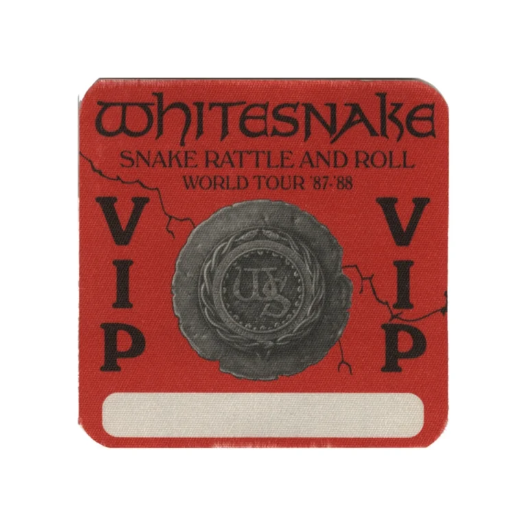 Whitesnake 1987 Snake, Rattle and Roll Concert Tour VIP Backstage Pass