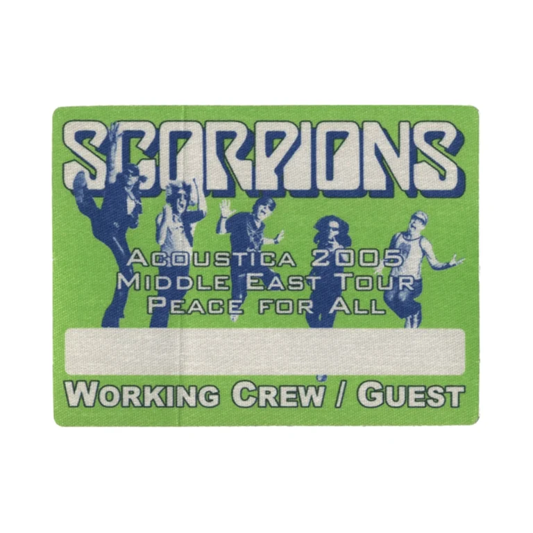 Scorpions 2005 Unbreakable Concert Tour Working Backstage Pass