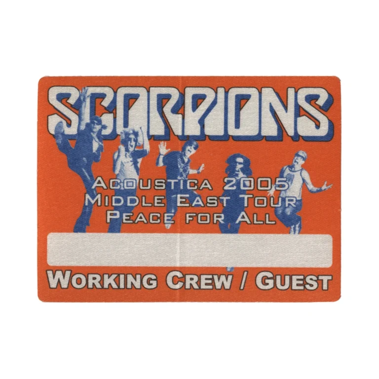 Scorpions 2005 Unbreakable Concert Tour Working Backstage Pass
