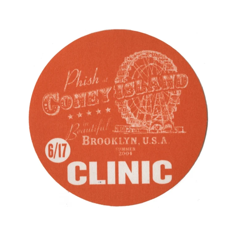 Phish 2004 Undermind Concert Tour The Clinic Backstage Pass Coney Island