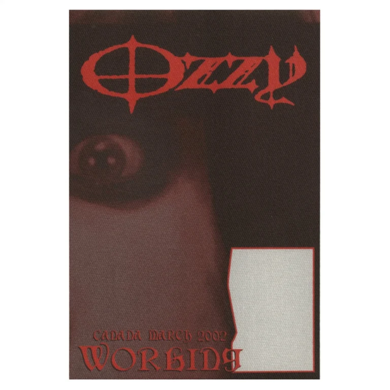 Ozzy Osbourne 2002 Ozzfest Concert Tour Working Backstage Pass - Canada