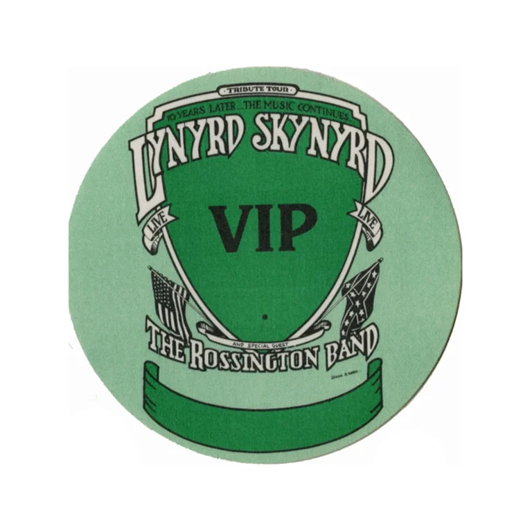 Lynyrd Skynyrd 1987 Tribute Concert Tour VIP Backstage Pass