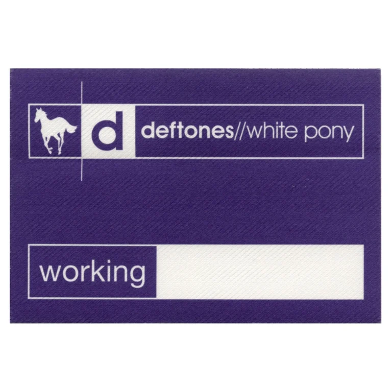 Deftones 2000 White Pony Concert Tour Working Backstage Pass