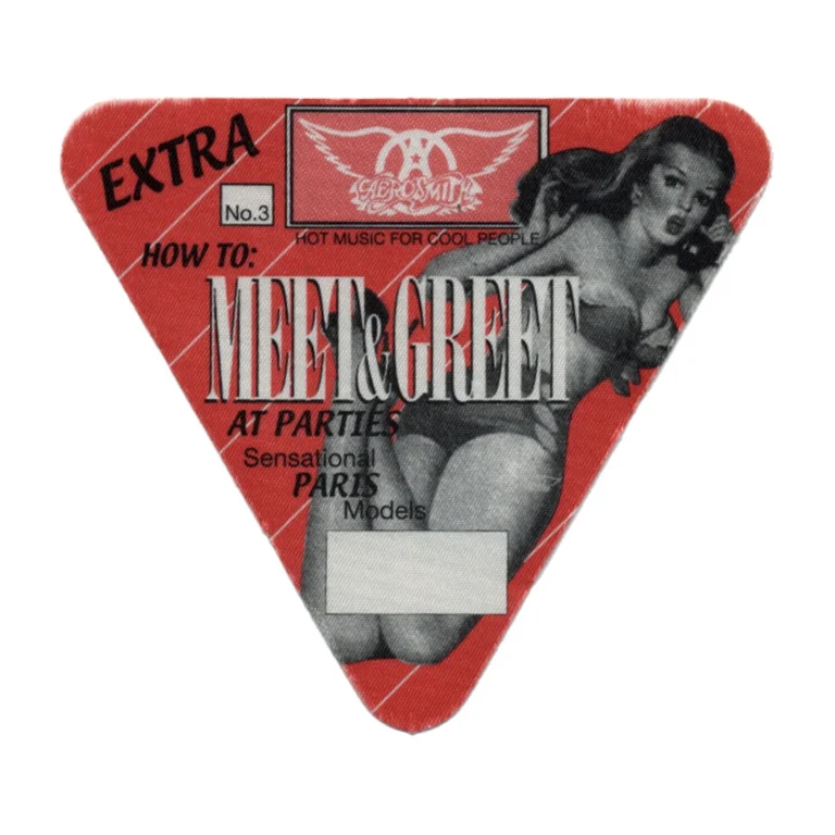 Aerosmith 1998 Nine Lives Concert Tour Meet & Greet Backstage Pass