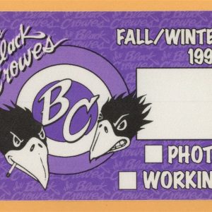 Black Crowes 1998 Fall/Winter Concert Tour Working Backstage Pass