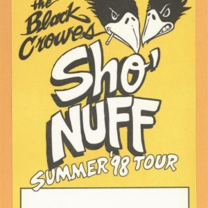 Black Crowes 1998 Summer Concert Tour After Show Backstage Pass