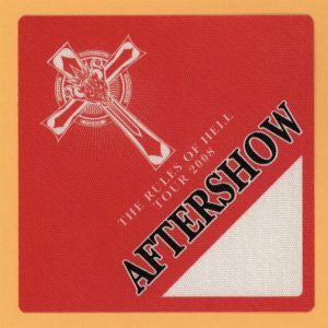 Black Sabbath 2008 The Rules of Hell Concert Tour After Show Backstage Pass