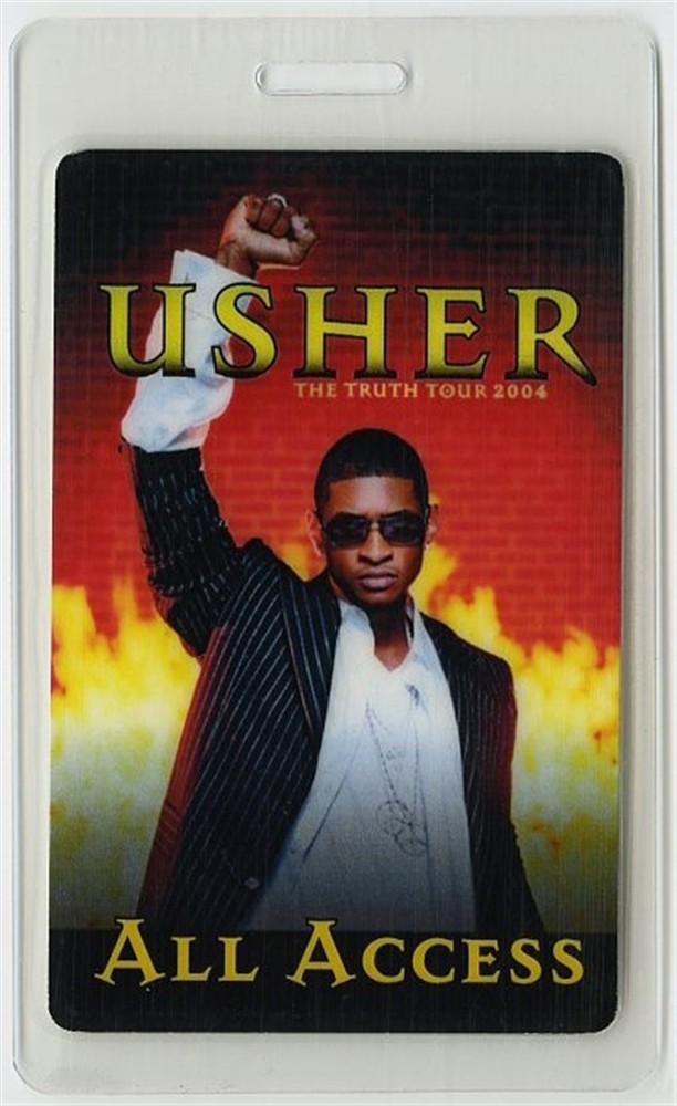 Usher 2004 Truth Concert Tour All Access Laminated Backstage Pass