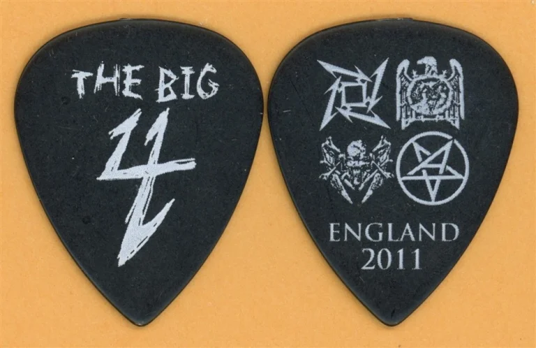 Metallica Slayer Megadeth Vintage Guitar Pick - 2011 Big 4 England Tour