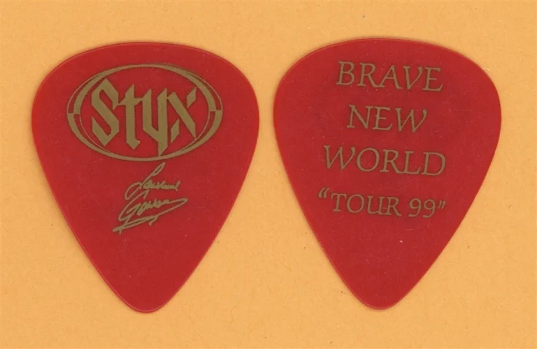 Styx Larry Gowen Vintage Guitar Pick - 1999 Brave New World Tour