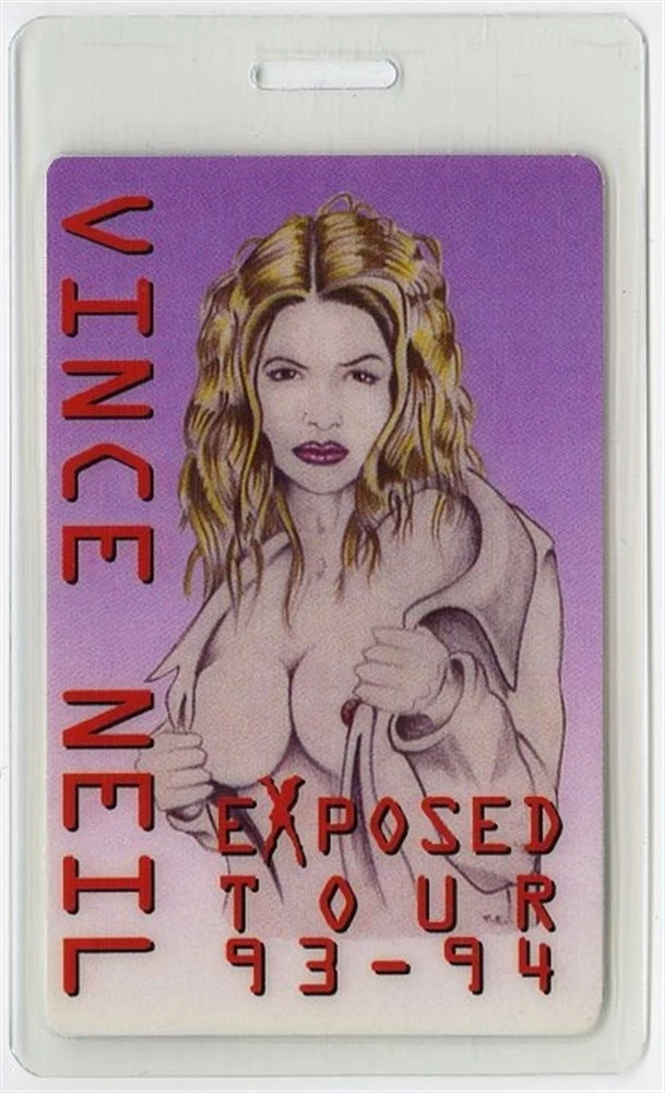 Vince Neil 1993 Exposed Concert Tour Laminated Backstage Pass Motley Crue