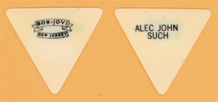 Bon Jovi Alec John Such Vintage Guitar Pick - 1988 New Jersey Tour