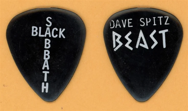 Black Sabbath Dave Spitz Vintage Guitar Pick - 1985 Seventh Star Tour