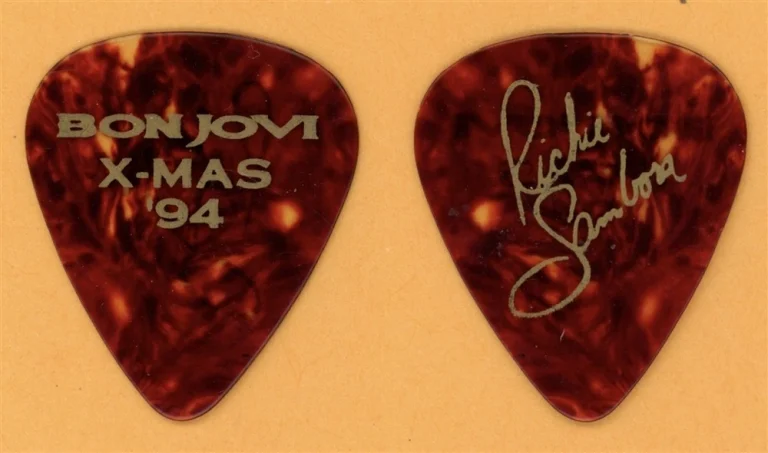 Bon Jovi Richie Sambora Vintage Tour Guitar Pick - 1994 X-MAS Show