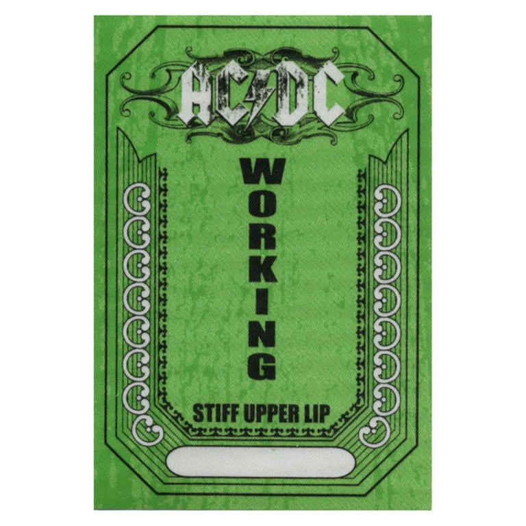 AC/DC 2000 Stiff Upper Lip Concert Tour Working Backstage Pass