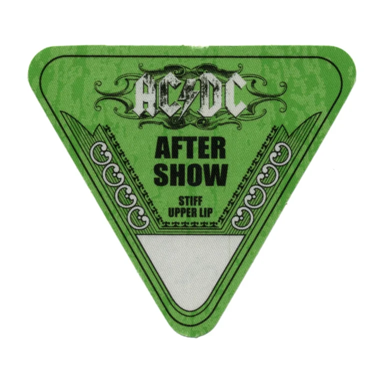 AC/DC 2000 Stiff Upper Lip Concert Tour After Show Backstage Pass