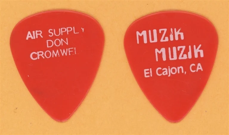 Air Supply Dom Cromwel Vintage Guitar Pick - 1986 Hearts in Motion Tour