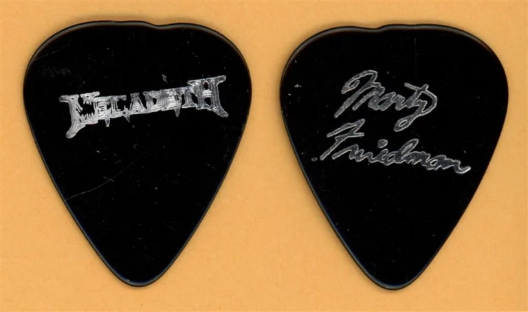 Megadeth Marty Friedman Vintage Guitar Pick - 1991 Rust In Peace Tour