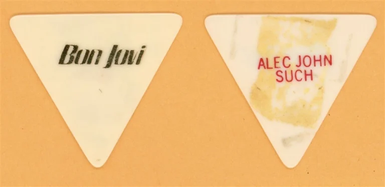 Bon Jovi Alec John Such Vintage Guitar Pick - 1986 Slippery When Wet Tour - USED