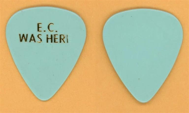 Eric Clapton EC Was Here Vintage Guitar Pick - 1988 US Tour