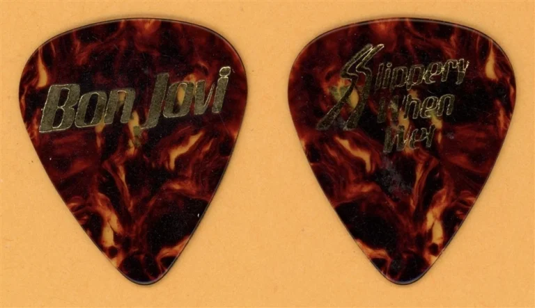 Bon Jovi Richie Sambora Vintage Guitar Pick - 1986 Slippery When Wet Tour