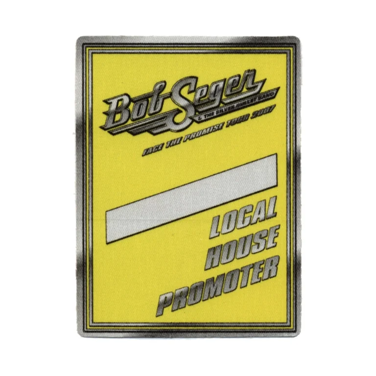 Bob Seger 2007 Face the Promise Concert Tour Local Crew Backstage Pass