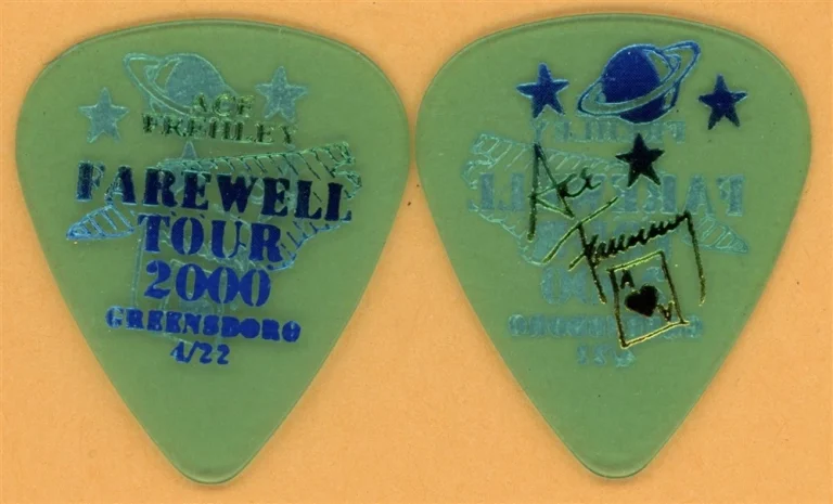 KISS 2000 Farewell Tour Ace Frehley Vintage Guitar Pick - Greensboro, NC