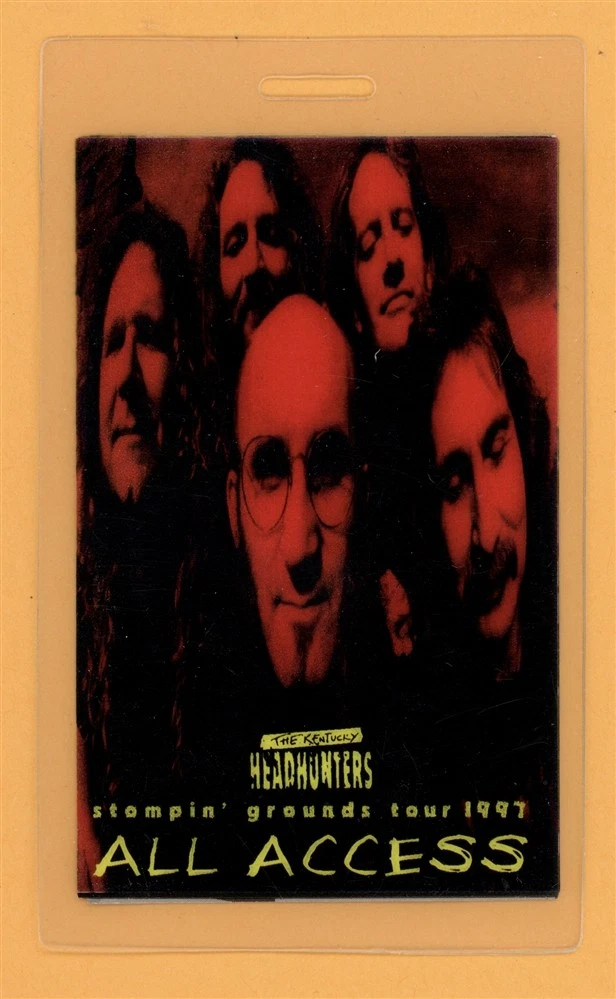 The Kentucky Headhunters 1997 Stompin' Grounds Tour AA Laminated Backstage Pass