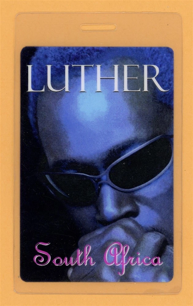 Luther Vandross 1996 Your Secret Love Tour South Africa Laminated Backstage Pass