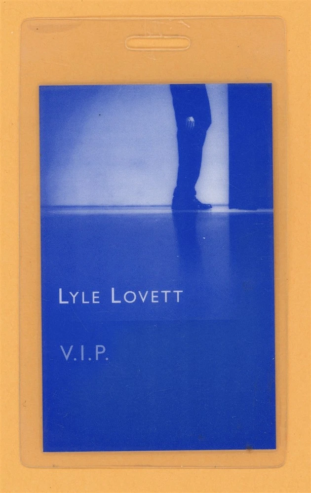 Lyle Lovett 1998 Step Inside This House Tour VIP Laminated Backstage Pass