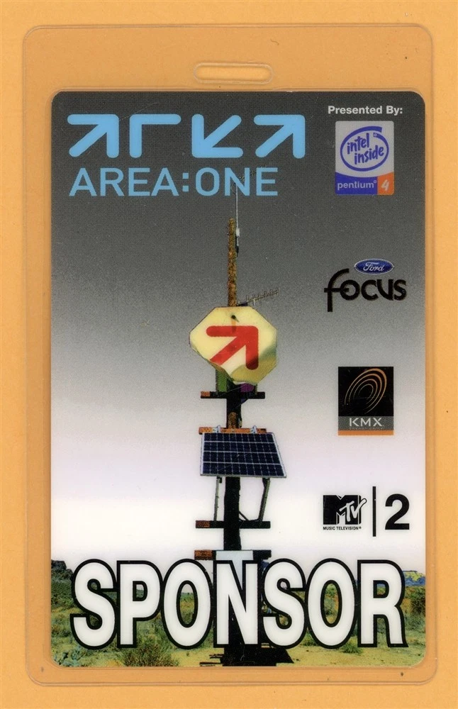 Moby Outkast Incubus The Roots 2001 Tour Sponsor Laminated Backstage Pass