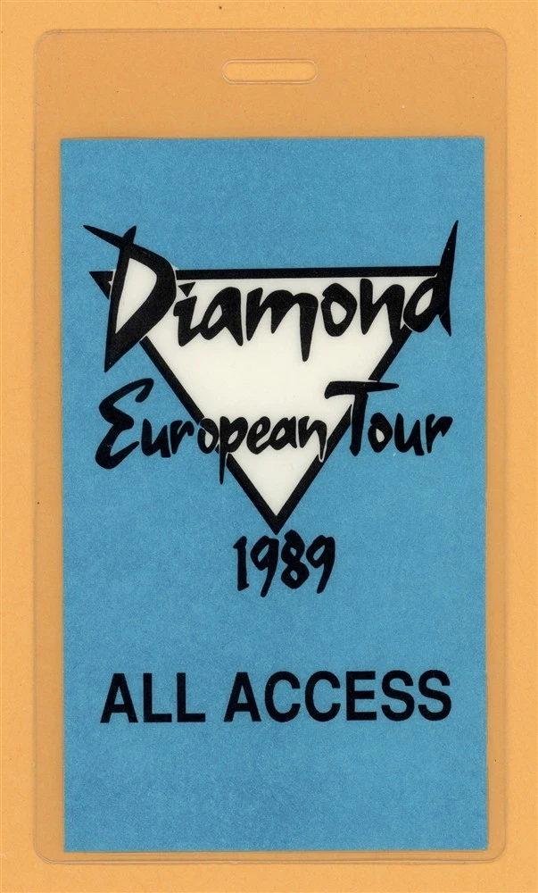 Neil Diamond 1989 European Tour All Access Laminated Backstage Pass