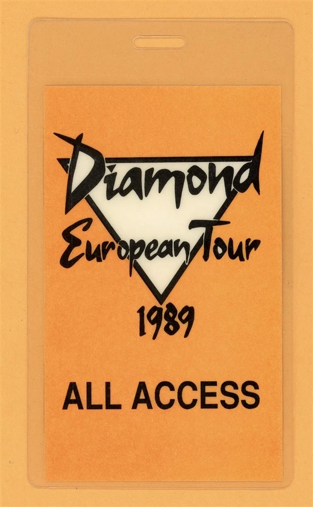 Neil Diamond 1989 European Tour All Access Laminated Backstage Pass
