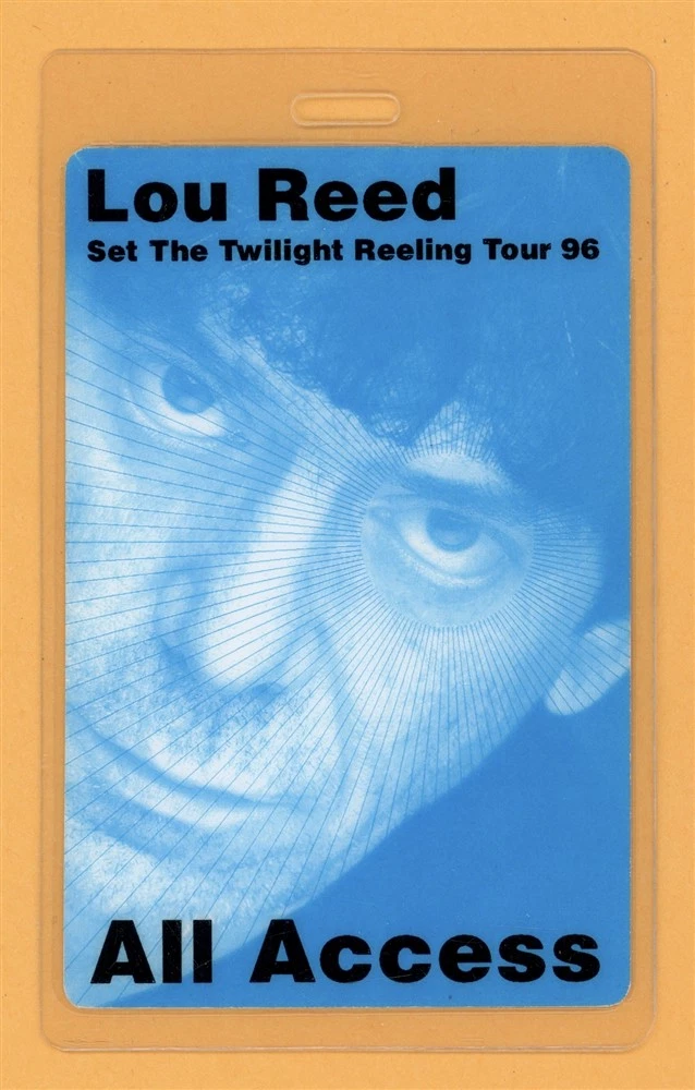 Lou Reed 1996 Set The Twilight Reeling Tour AA Laminated Backstage Pass