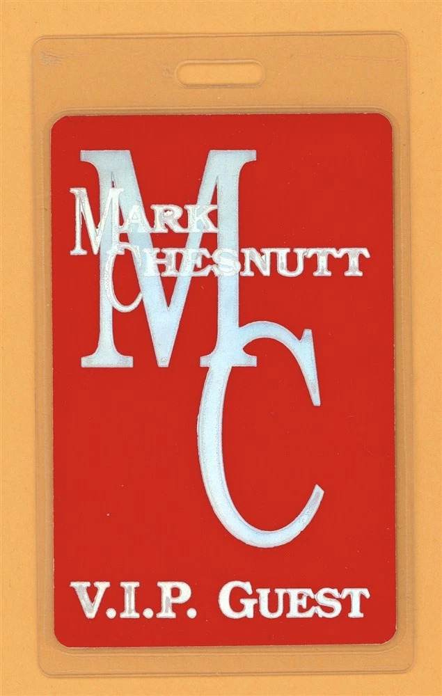 Mark Chesnutt 2000 Tour VIP Guest Laminated Backstage Pass