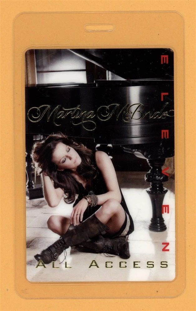 Martina McBride 2011 Eleven Tour AA Laminated Backstage Pass