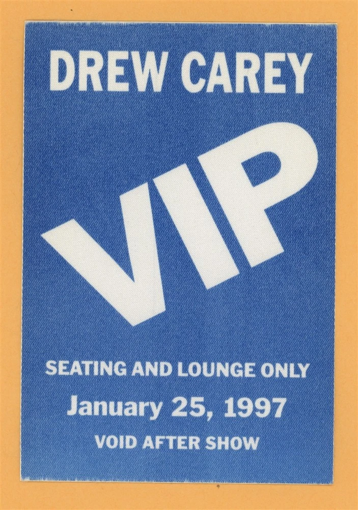 Drew Carey 1997 Comedy Concert Tour VIP Backstage Pass