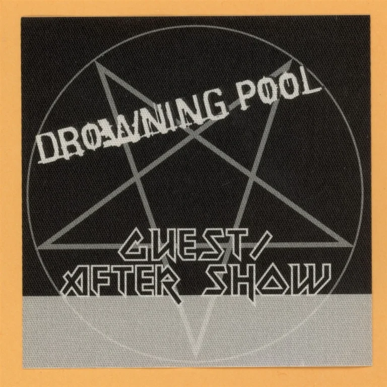Drowning Pool 2001 Sinner Concert Tour AFTER SHOW Backstage Pass