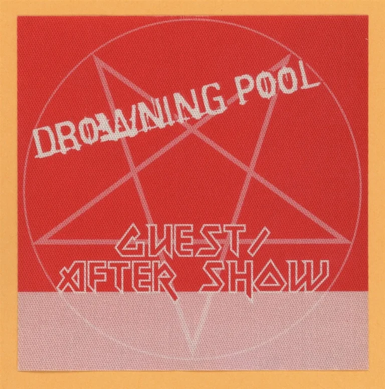 Drowning Pool 2001 Sinner Concert Tour AFTER SHOW Backstage Pass