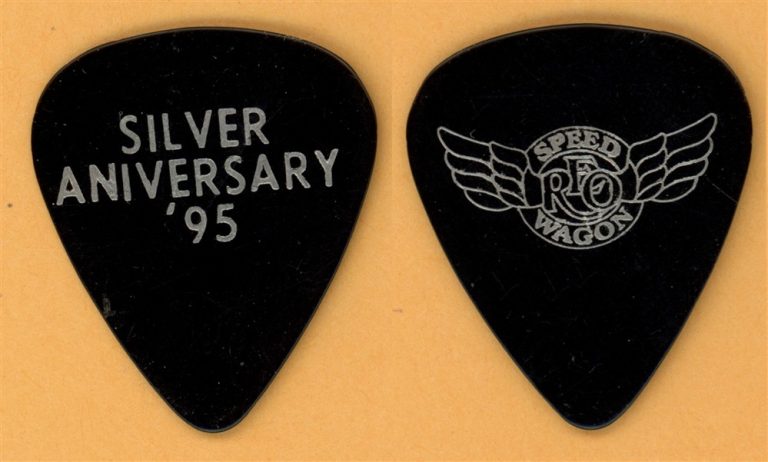 REO Speedwagon Vintage Guitar Pick - 1995 Silver Anniversary Tour