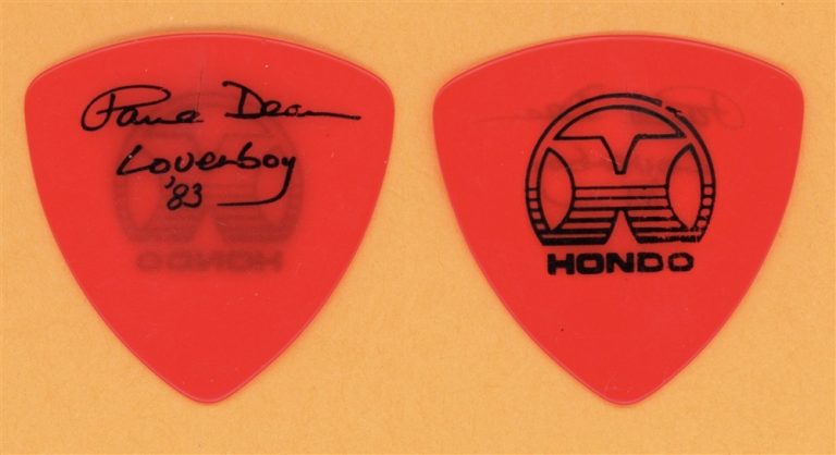 Loverboy Paul Dean Vintage Guitar Pick - 1983 Keep It Up Tour