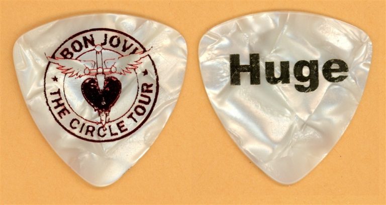 Bon Jovi HUGE Hugh McDonald Vintage Guitar Pick - 2010 The Circle Tour