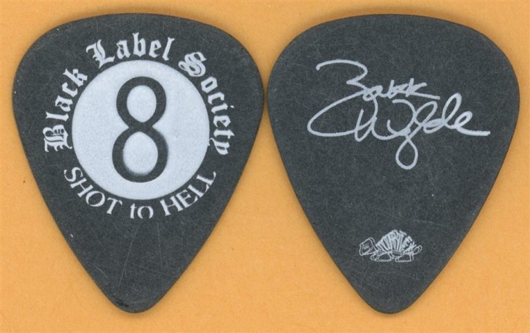 Black Label Society Zakk Wylde Vintage Guitar Pick - 2006 Shot to Hell Tour