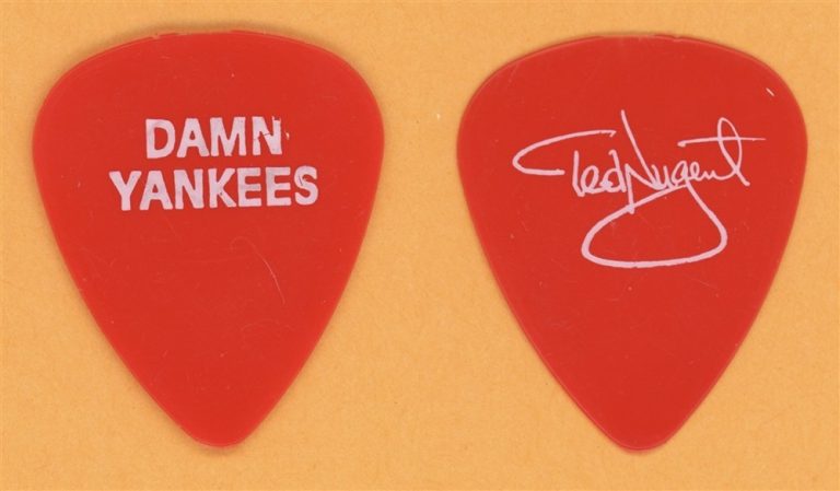 Damn Yankees Ted Nugent Vintage Guitar Pick - 1990 US Tour - Small Logo
