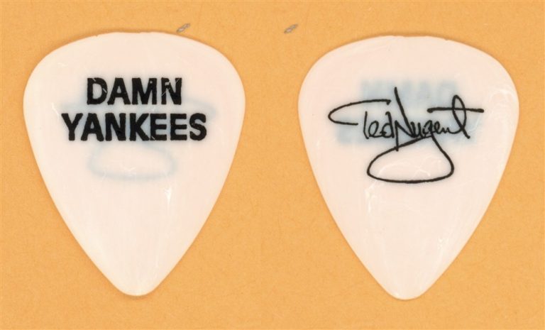 Damn Yankees Ted Nugent Vintage Guitar Pick - 1990 US Tour - Large Logo
