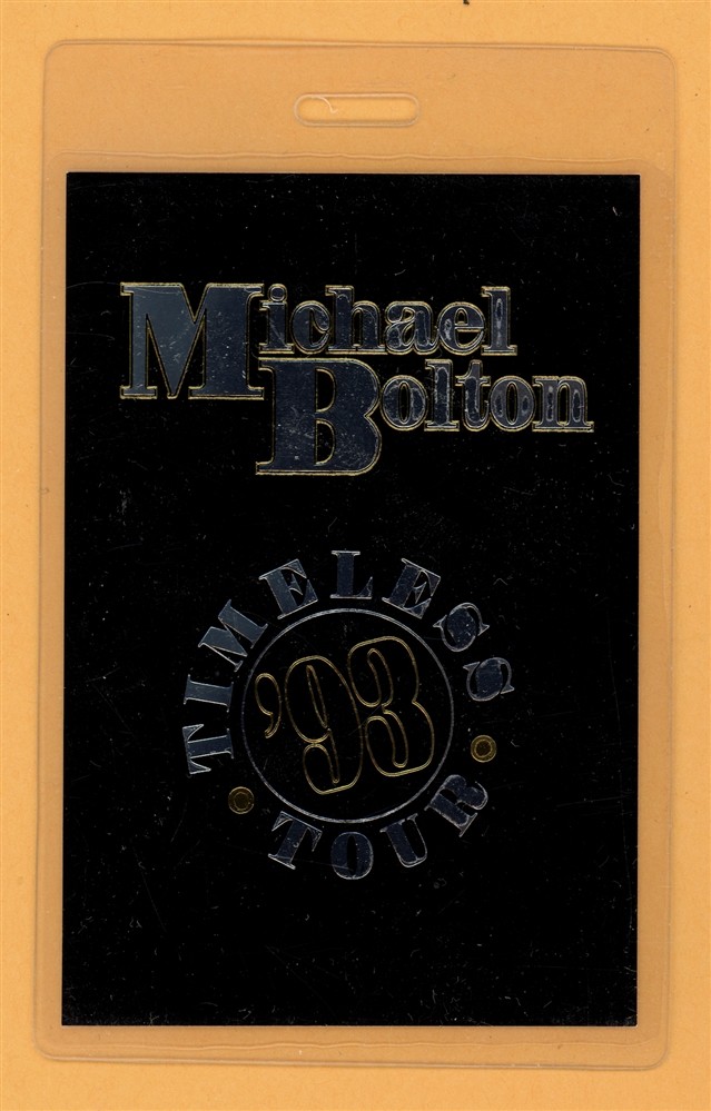 Michael Bolton 1993 Timeless Tour AA Laminated Backstage Pass