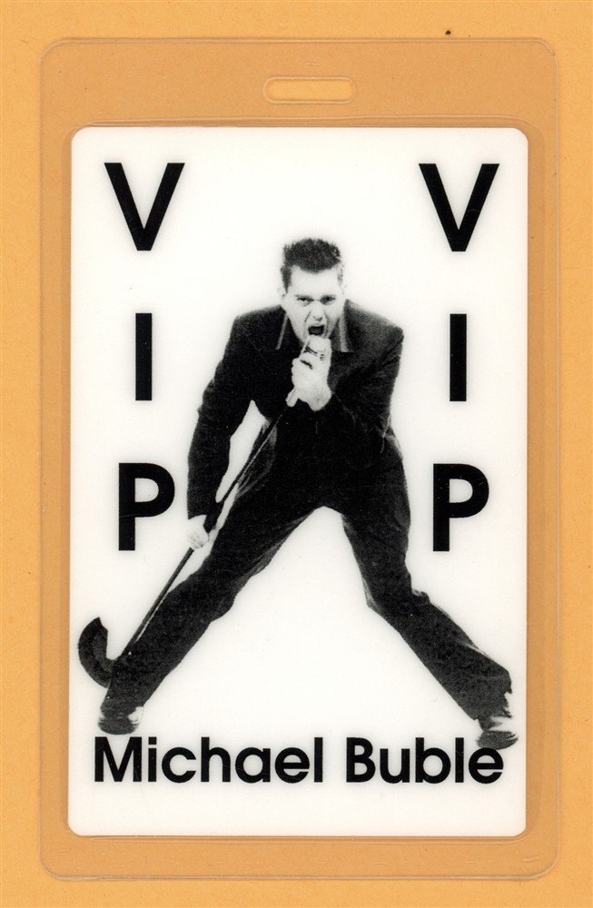 Michael Buble 2005 It's Time Tour VIP Laminated Backstage Pass