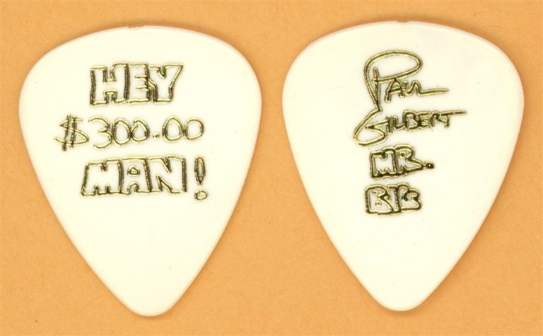 Mr. Big Paul Gilbert $300.00 Vintage Guitar Pick - 2006 Hey Man Tour